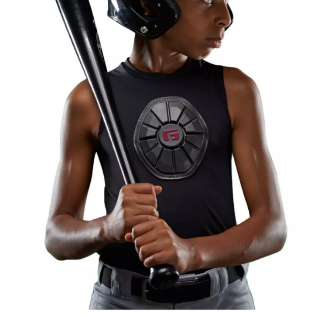 G-Form Youth Size Large Pro Sternum Shirt Black Chest Protection Sleeveless